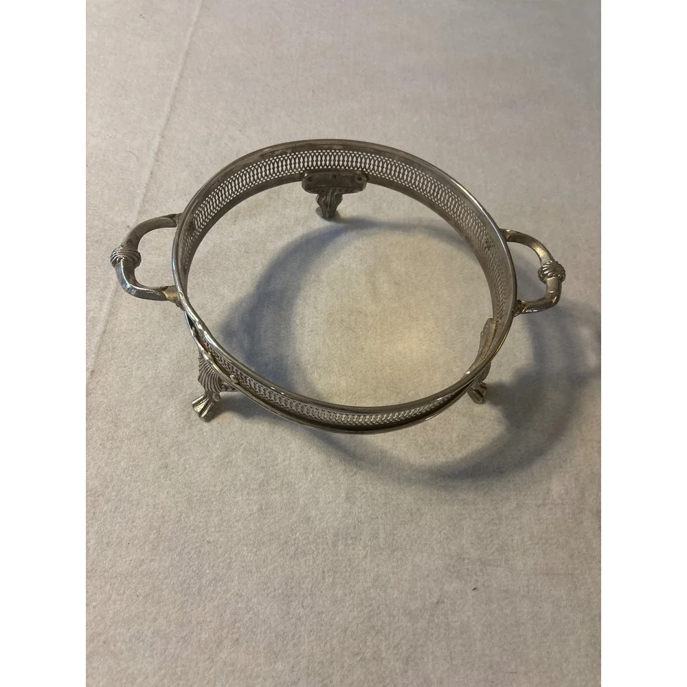 Vintage‎ metal cassrole dish holder addy carrier 9 inner ring